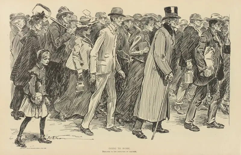 På väg till arbetet av Charles Dana Gibson