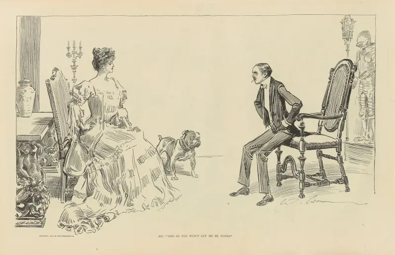 He; ‘and so you won’t let me be yours.’ av Charles Dana Gibson