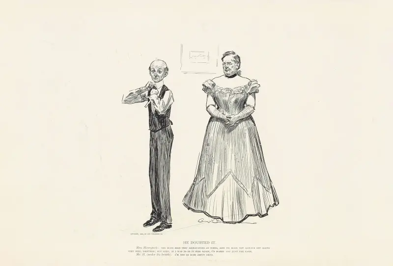 Er zweifelte daran, 1899 von Charles Dana Gibson