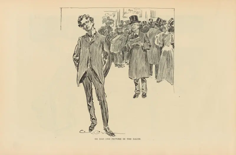 Han hade en tavla i salongen av Charles Dana Gibson