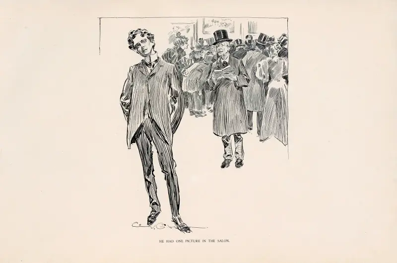 Han hade en tavla i salongen av Charles Dana Gibson