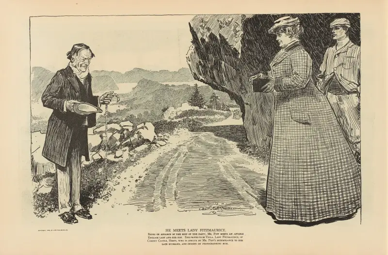 Han möter Lady Fitzmaurice av Charles Dana Gibson