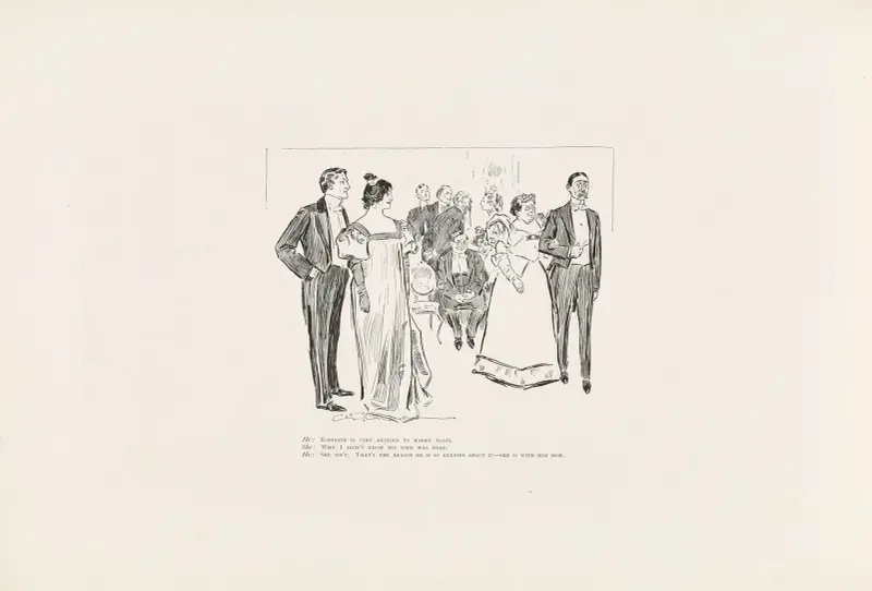 He; Robinson is very anxious to marry again.. av Charles Dana Gibson