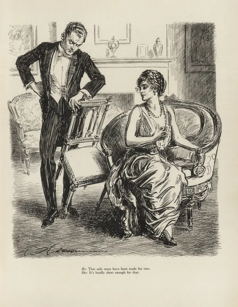 He; That sofa must have been made for two av Charles Dana Gibson