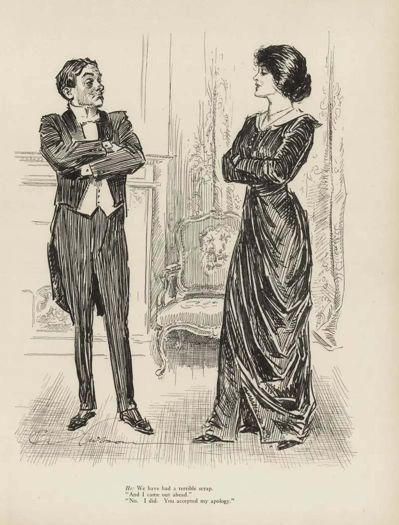He; We have had a terrible scrap av Charles Dana Gibson