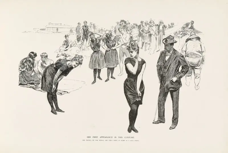 Hennes första framträdande i denna dräkt av Charles Dana Gibson