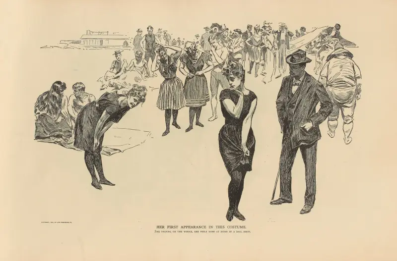 Her first appearance in this costume av Charles Dana Gibson