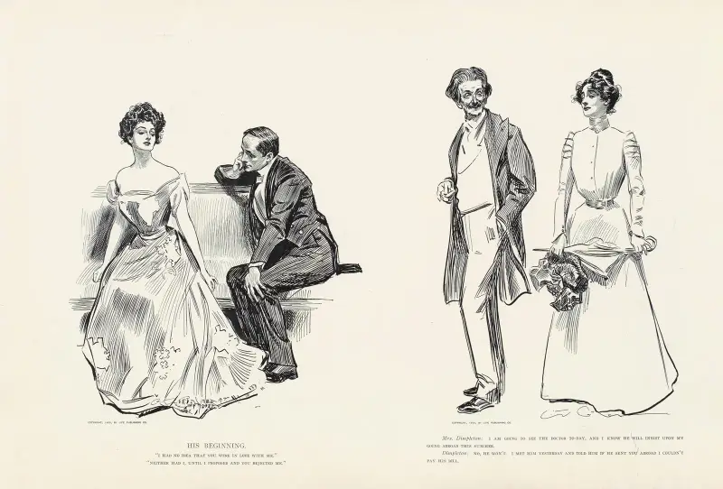 Sein Anfang, 1900 von Charles Dana Gibson