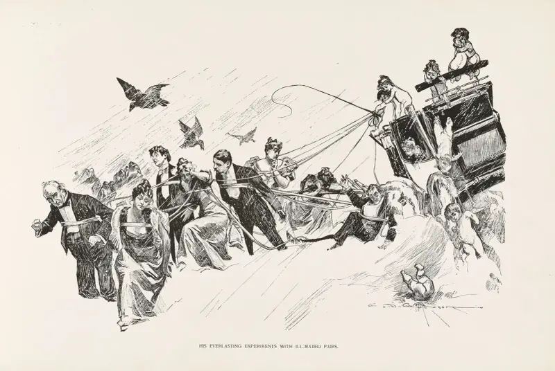 His everlasting experiments with ill-mated pairs av Charles Dana Gibson