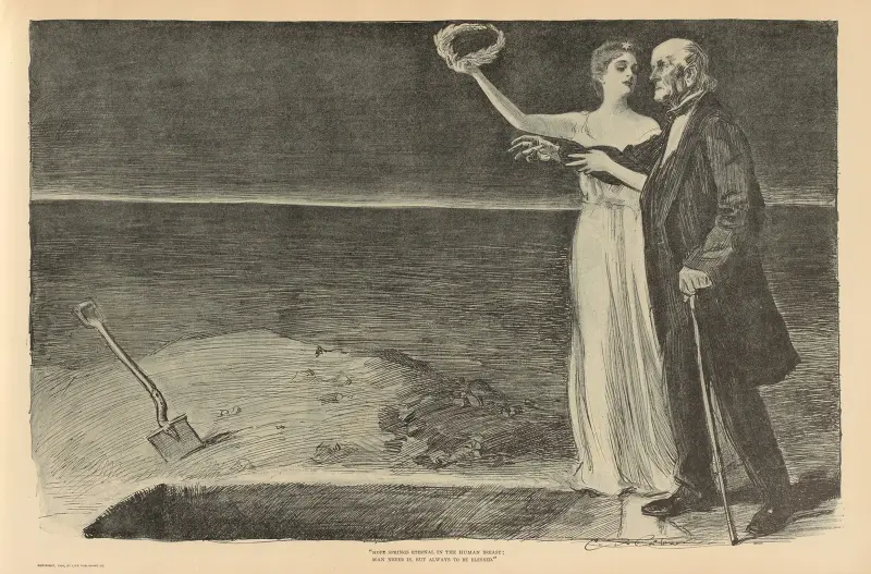 Hoppet evigt grönt står i människans bröst av Charles Dana Gibson