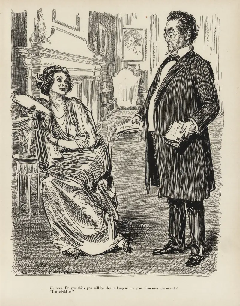 Husband; Do you think you will be able to keep within your allowance this month. av Charles Dana Gibson