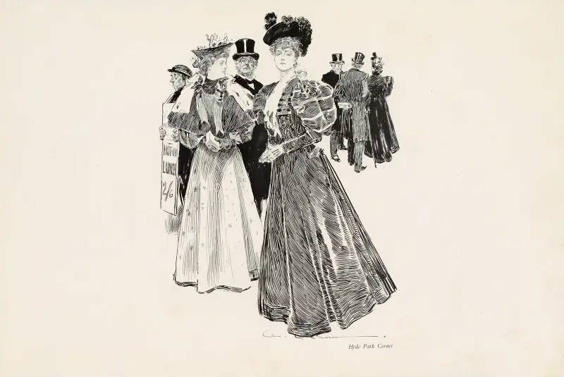 Hyde Park Corner, 1897 von Charles Dana Gibson