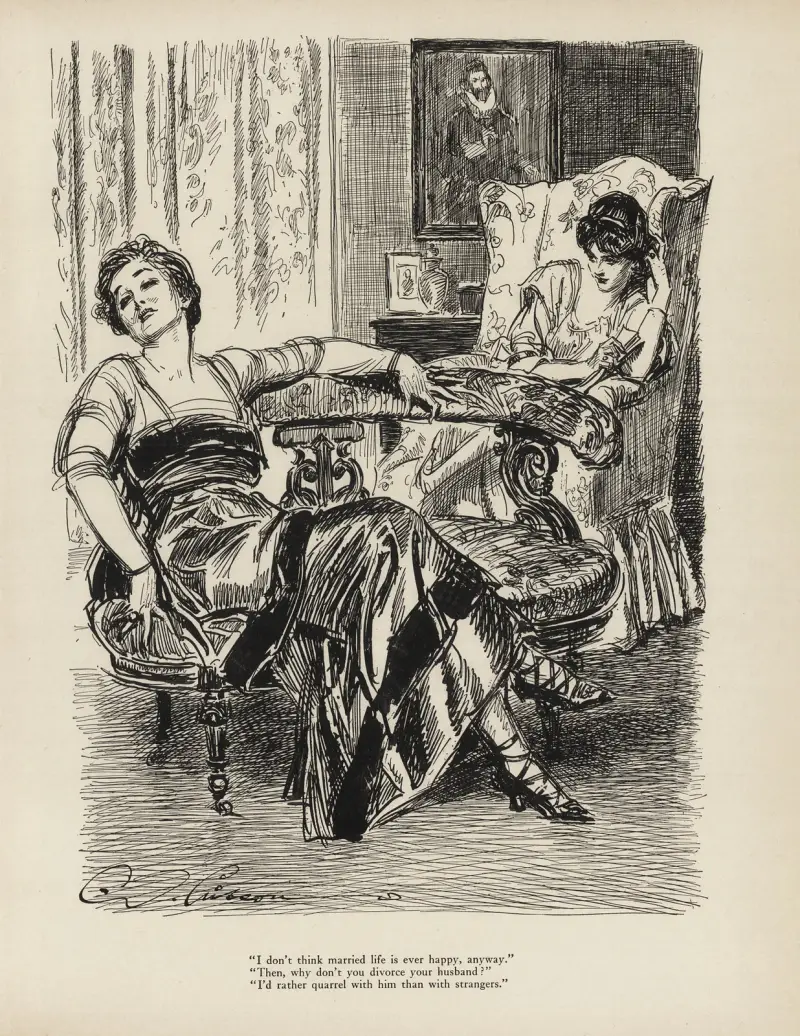 ‘Jag tror inte att äktenskapslivet någonsin är lyckligt, hur som helst’ av Charles Dana Gibson