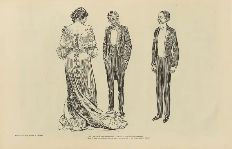 ‘I hear, sir, that freddy is working as a clerk in your brokerage office’ av Charles Dana Gibson