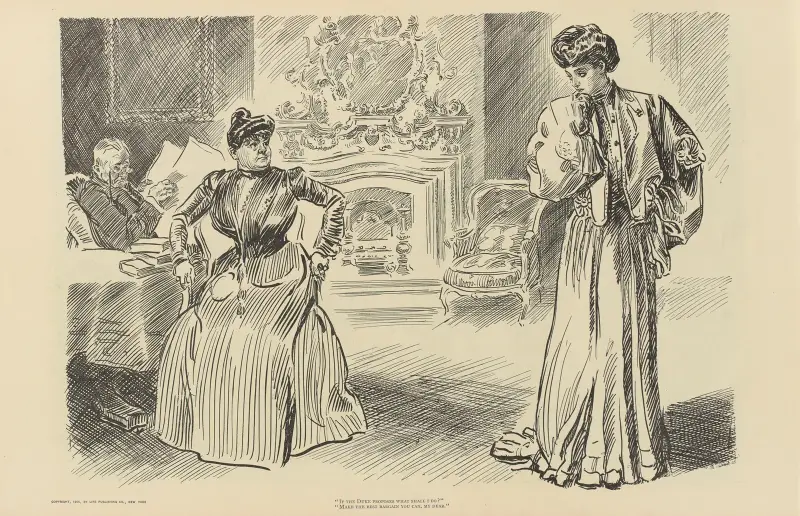 ‘If the Duke proposes what shall i do’ av Charles Dana Gibson