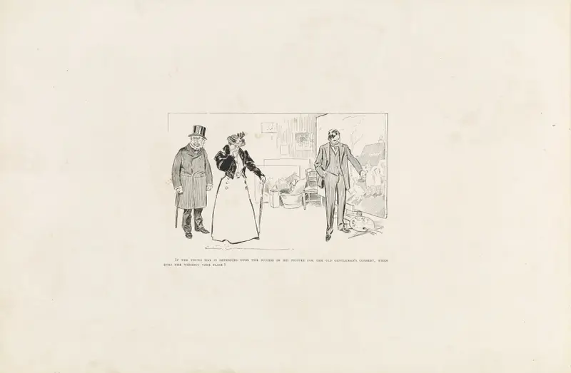 Om den unge mannen är beroende av sin bilds framgång för den äldre herrns samtycke… av Charles Dana Gibson