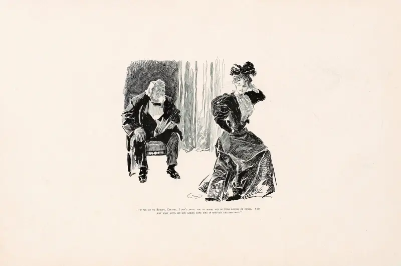 ‘Om vi åker till Europa, Cynthia…’ av Charles Dana Gibson