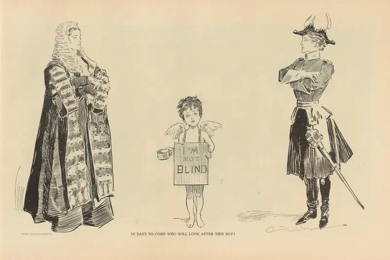 In days to come who will look after this boy av Charles Dana Gibson