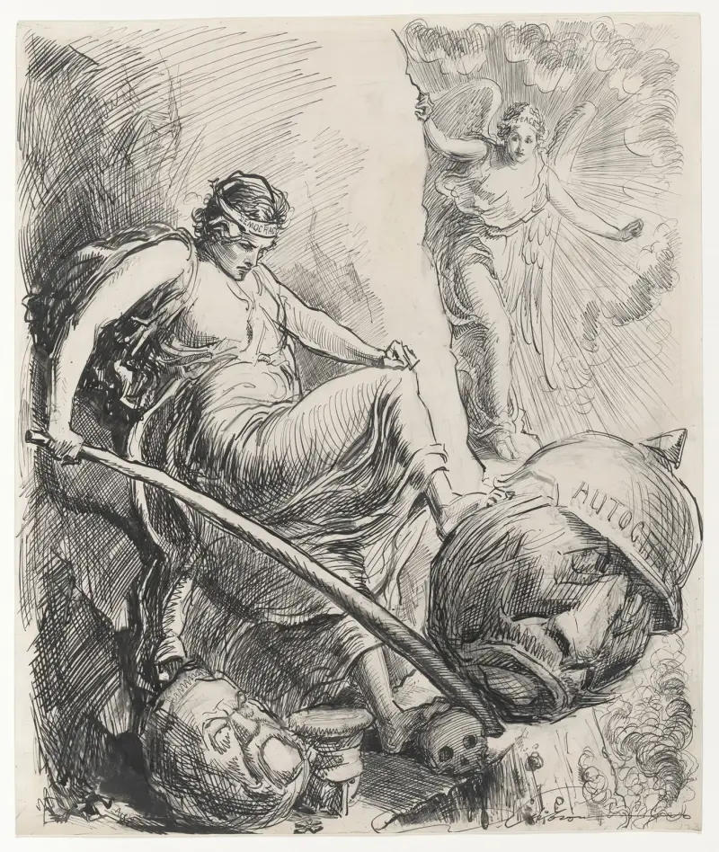 In her path, Charles Dana Gibson