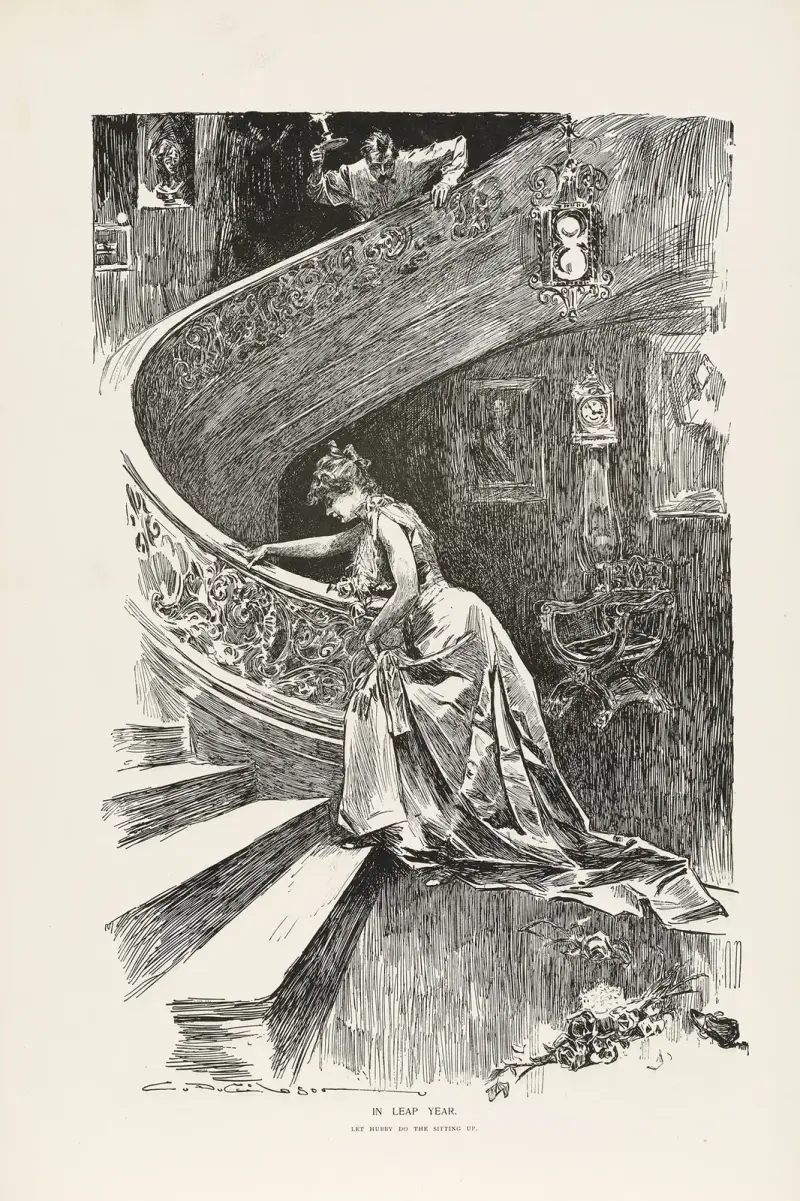 In leap year – Let hubby do the sitting up av Charles Dana Gibson