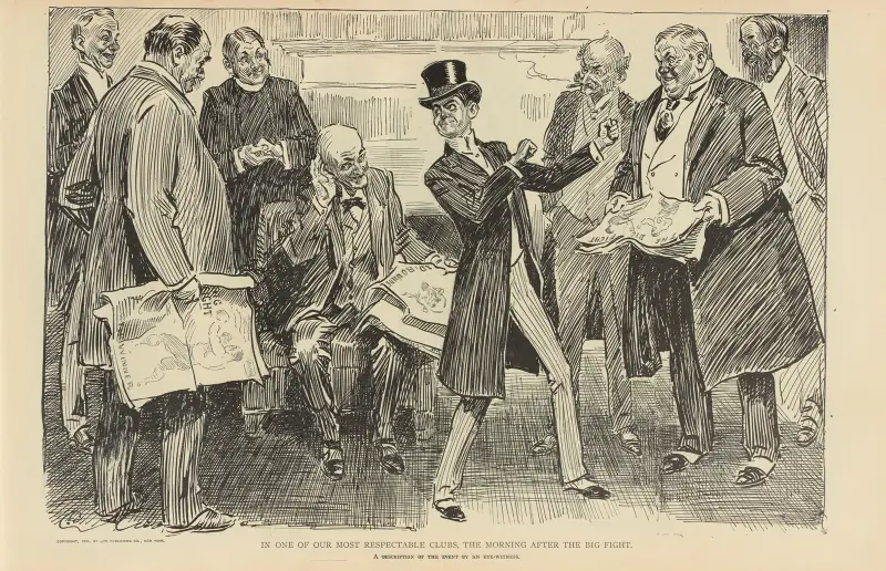 W jednym z naszych najszacowniejszych klubów, rankiem po wielkiej bijatyce, Charles Dana Gibson