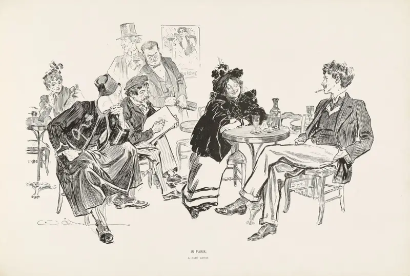 I Paris – En kafékonstnär av Charles Dana Gibson