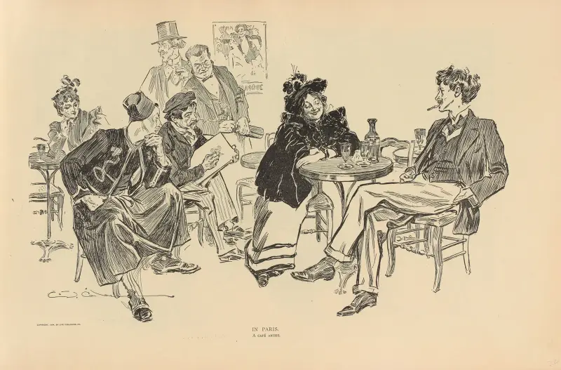 I Paris. En kafékonstnär av Charles Dana Gibson