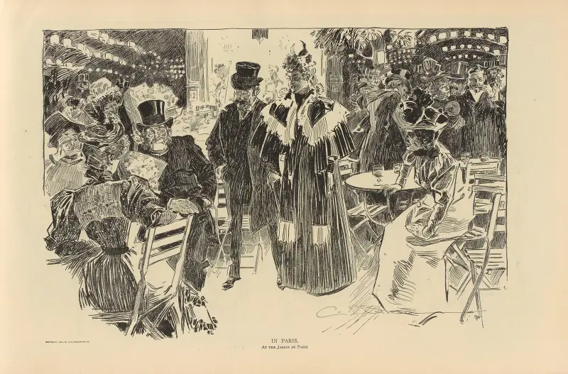 I Paris. På Jardin de Paris av Charles Dana Gibson