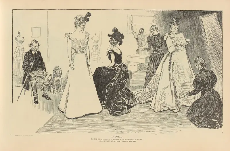 I Paris. Han har möjlighet att vidga sina vyer av Charles Dana Gibson