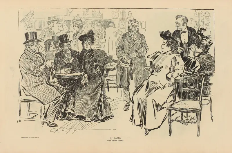 I Paris. Några trottoartyper av Charles Dana Gibson
