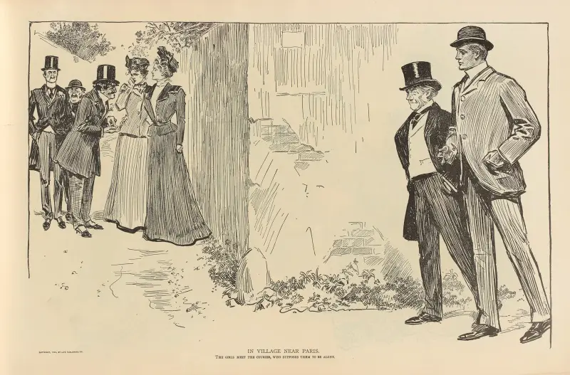 I by nära Paris av Charles Dana Gibson