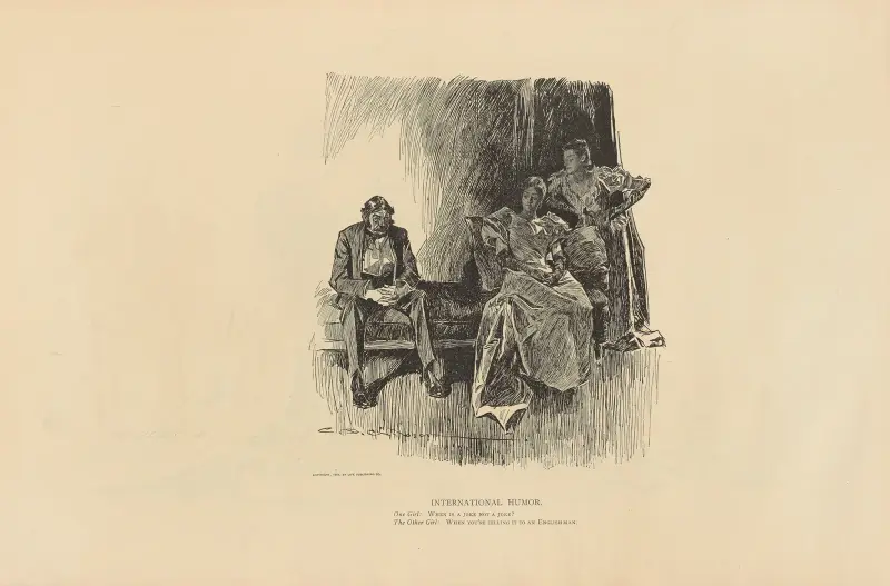 Internationell humor av Charles Dana Gibson