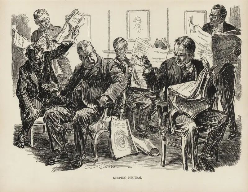 Neutral bleiben von Charles Dana Gibson