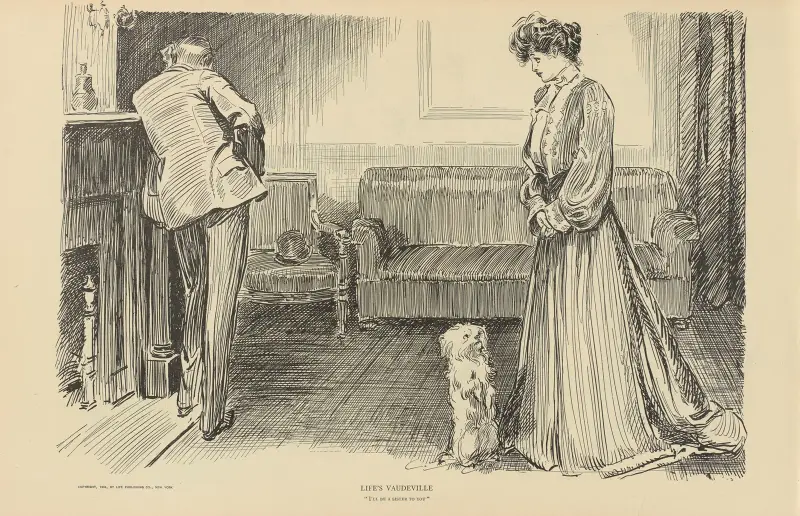 Lifets vaudeville. 'I’ll be a sister to you' av Charles Dana Gibson