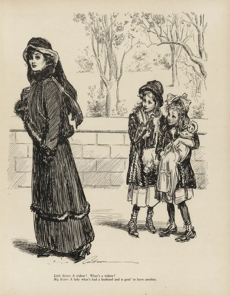 Little Sister; A Widow, Whats a Widow av Charles Dana Gibson