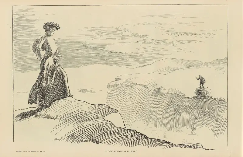 Look before you leap av Charles Dana Gibson