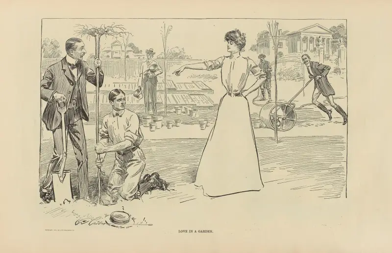 Kärlek i en trädgård av Charles Dana Gibson