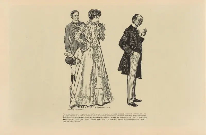 Mind his kissing you; No, not if you don’t av Charles Dana Gibson