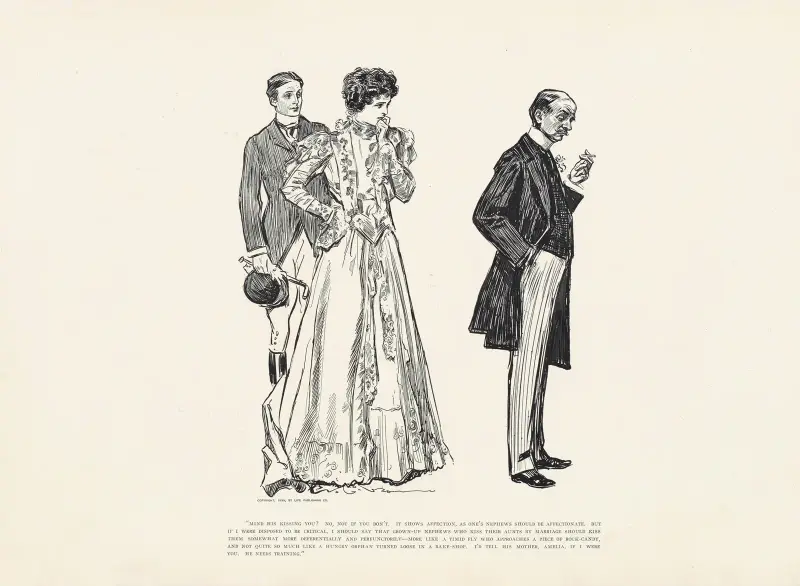 Mind his kissing you av Charles Dana Gibson