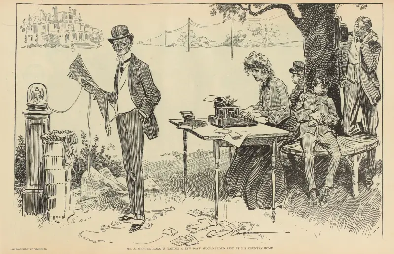 Mr. A. Merger hogg is taking a few days’ much-needed rest at his country home av Charles Dana Gibson