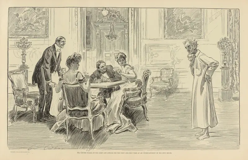 Mr Grubb går i sömnen av Charles Dana Gibson