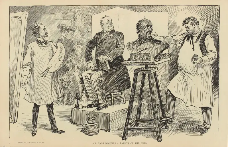 Mr. Tagg becomes a patron of the arts av Charles Dana Gibson