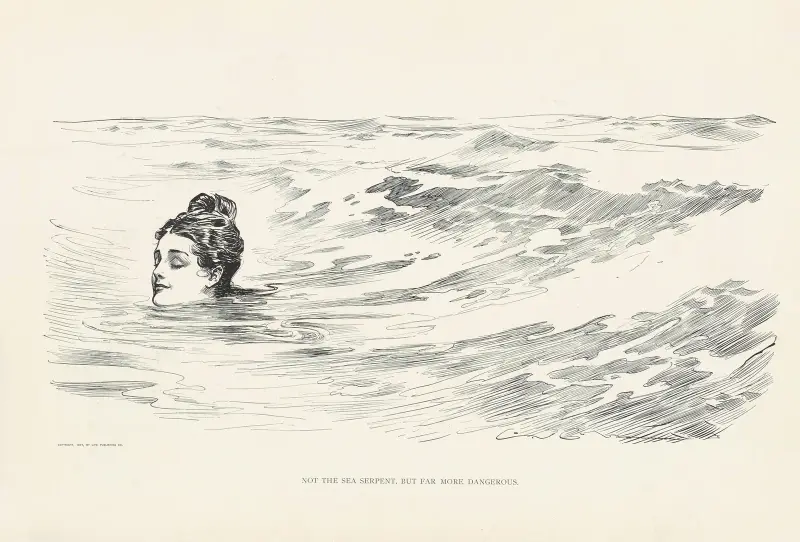Not the sea serpent, but far more dangerous av Charles Dana Gibson