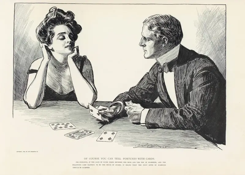 Natürlich kann man mit Karten wahrsagen von Charles Dana Gibson