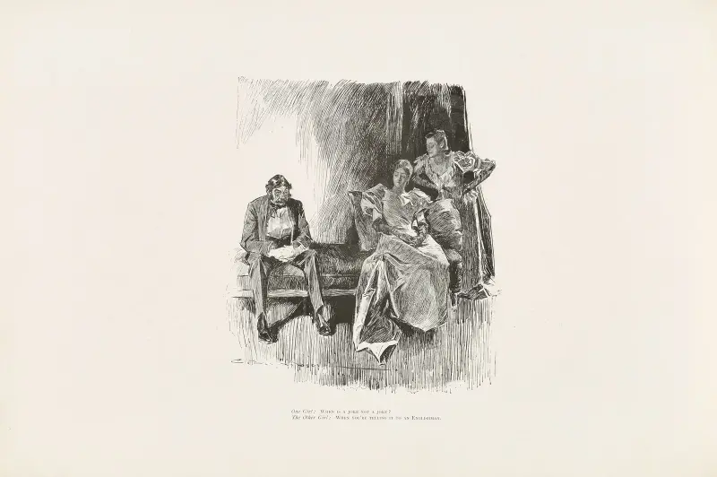 One girl; When is a joke not a joke av Charles Dana Gibson