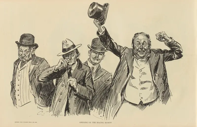 Öppningen av kapplöpningssäsongen av Charles Dana Gibson