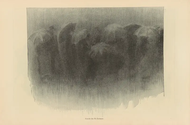 Utanför teaterns insläpp av Charles Dana Gibson