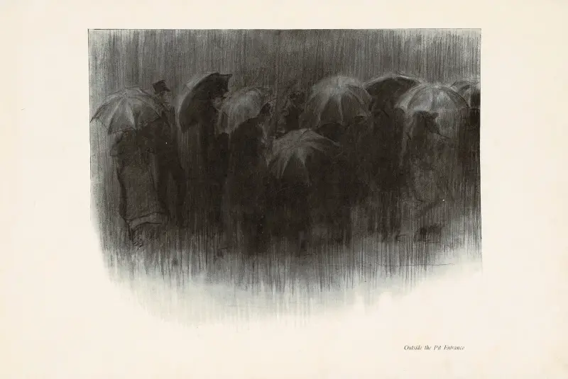 Outside the Pit Entrance av Charles Dana Gibson