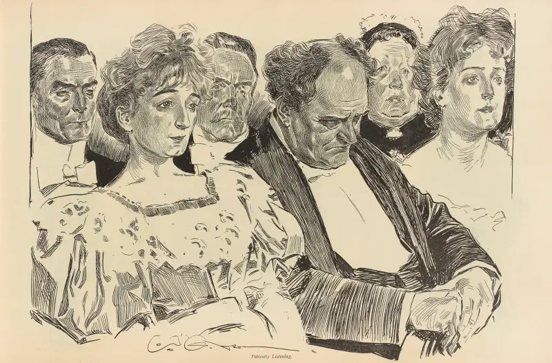 Tålamodigt lyssnande av Charles Dana Gibson