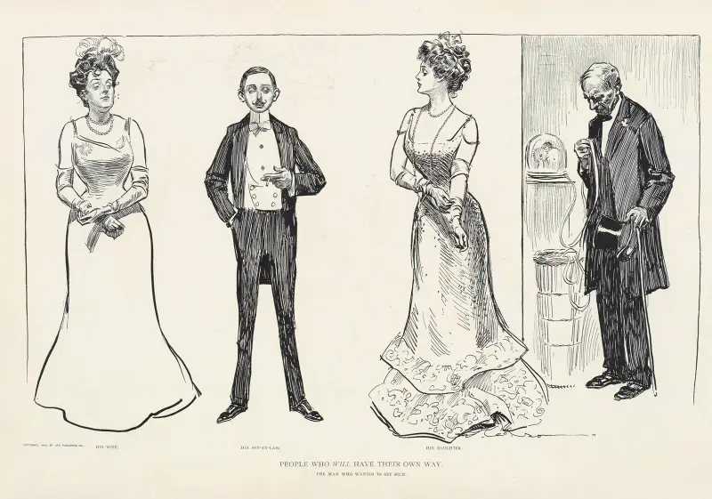 Människor som vill ha sin vilja fram – Mannen som ville bli rik av Charles Dana Gibson
